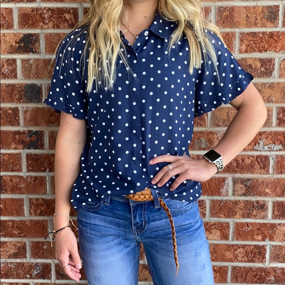 Willow and Root Polka Dot Blouse
